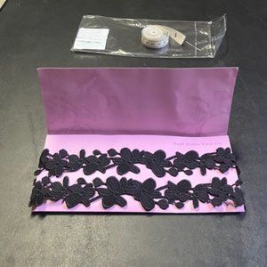 Super Lady Women's Black Flowers Bra Straps OS NIP